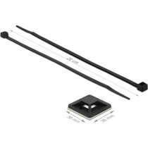 Mounting base 30 x 30mm with cable tie L 200 x W 4.8mm — Buy in Cyprus with Fast Delivery