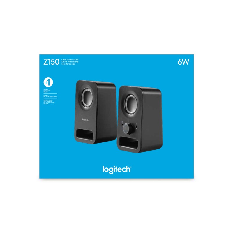 Buy Logitech Z150 Speakers - 980-000814 - Compact 2.0 PC Speakers, 3W RMS, Black... in Cyprus, Nicosia, Limassol, Larnaka, Pafos