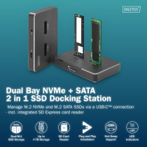 Dual M.2 NVM SSD Docking Station, Dockingstation — Buy in Cyprus with Fast Delivery