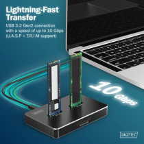 Dual M.2 NVM SSD Docking Station, Dockingstation — Buy in Cyprus with Fast Delivery