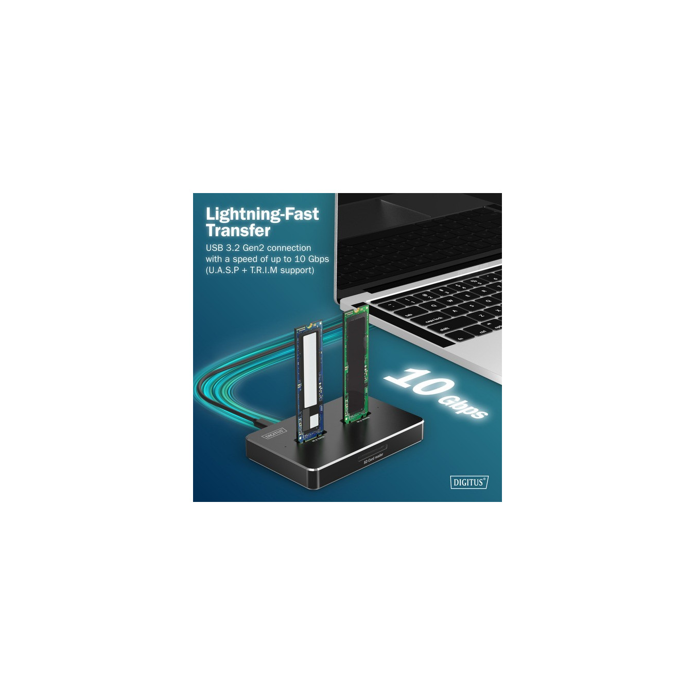 Dual M.2 NVM SSD Docking Station, Dockingstation — Buy in Cyprus with Fast Delivery