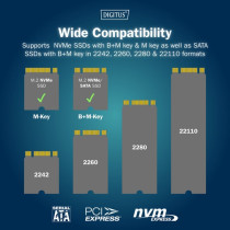 Dual M.2 NVM SSD Docking Station, Dockingstation — Buy in Cyprus with Fast Delivery