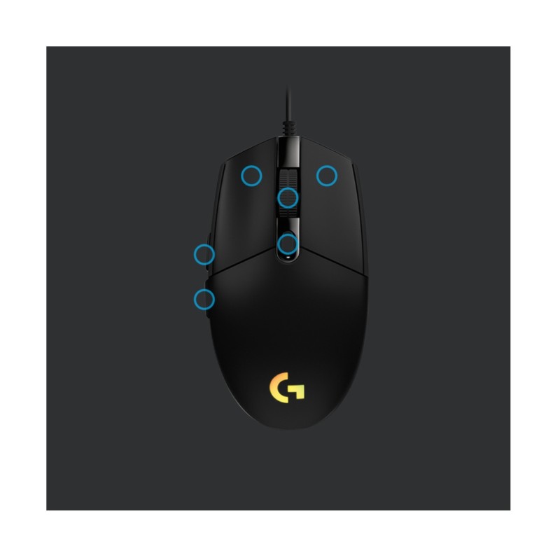 Buy Logitech G203 Wired Gaming Mouse - 910-005796 - Black, 8000 DPI, 6 Programma... in Cyprus, Nicosia, Limassol, Larnaka, Pafos