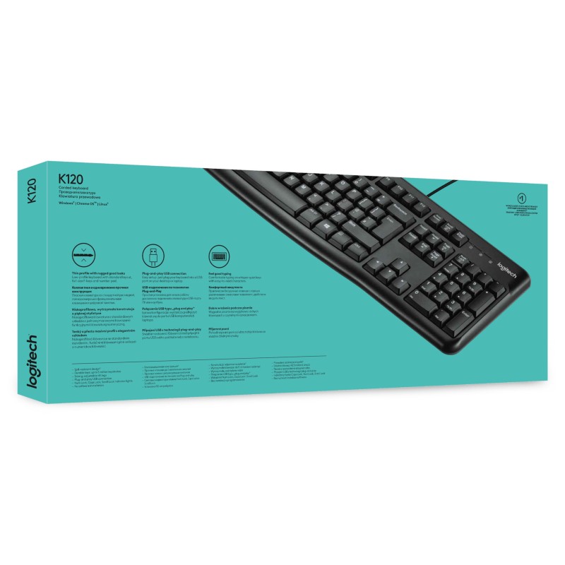Buy Logitech K120 Keyboard - 920-002479 - Wired USB Full-Size Black, US Internat... in Cyprus, Nicosia, Limassol, Larnaka, Pafos
