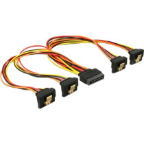 SATA 15Pin male to 4x female, angled (bottom), cable — Buy in Cyprus with Fast Delivery