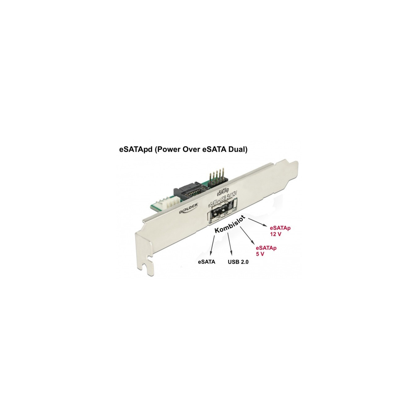 Slotblech 1 x eSATApd 5 V 12 V, Slotblende — Buy in Cyprus with Fast Delivery — Armenius Store Cyprus