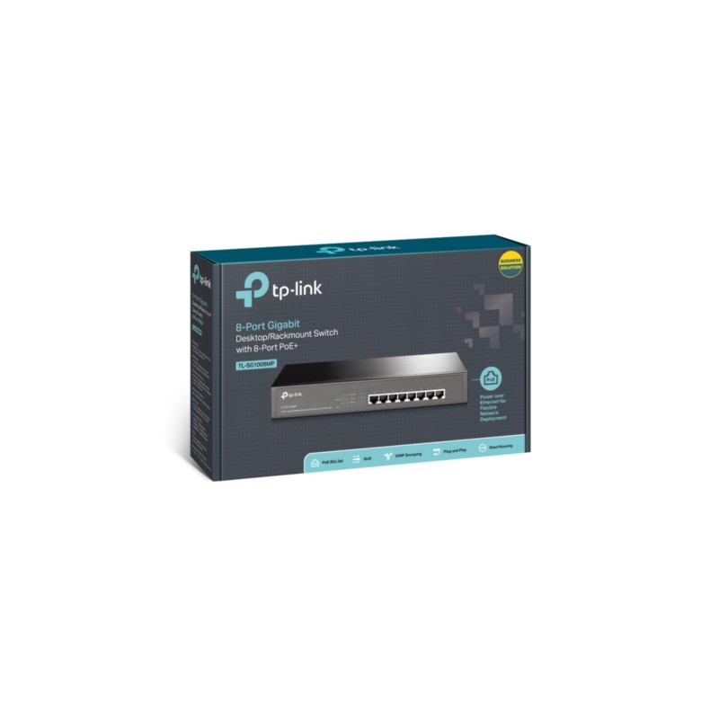 Buy TP-Link 8-Port Gigabit PoE+ Switch - TL-SG1008MP - 8x 10/100/1000, PoE+ (Black) in Cyprus, Nicosia, Limassol, Larnaka, Pafos