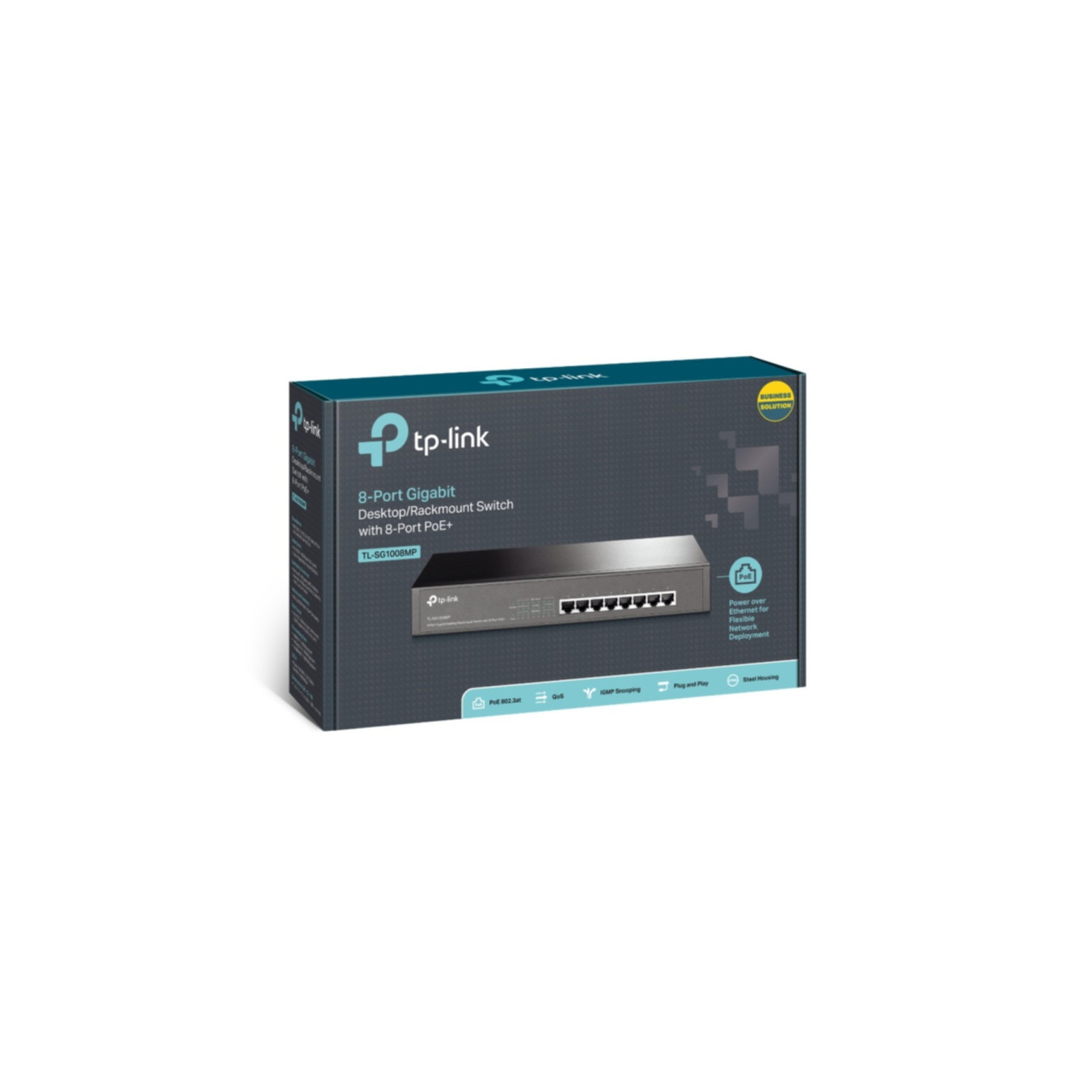TP-Link 8-Port Gigabit PoE+ Switch - TL-SG1008MP - 8x 10/100/1000, PoE+ (Black) — Buy in Cyprus with Fast Delivery