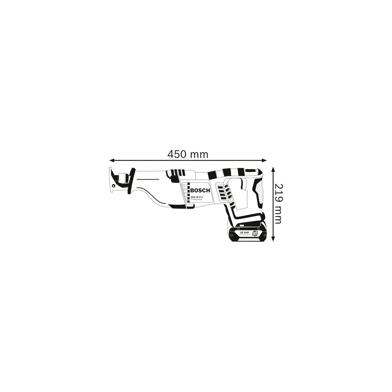 Akku-Säbelsäge GSA 18 V-LI Professional solo, 18Volt — Buy in Cyprus with Fast Delivery
