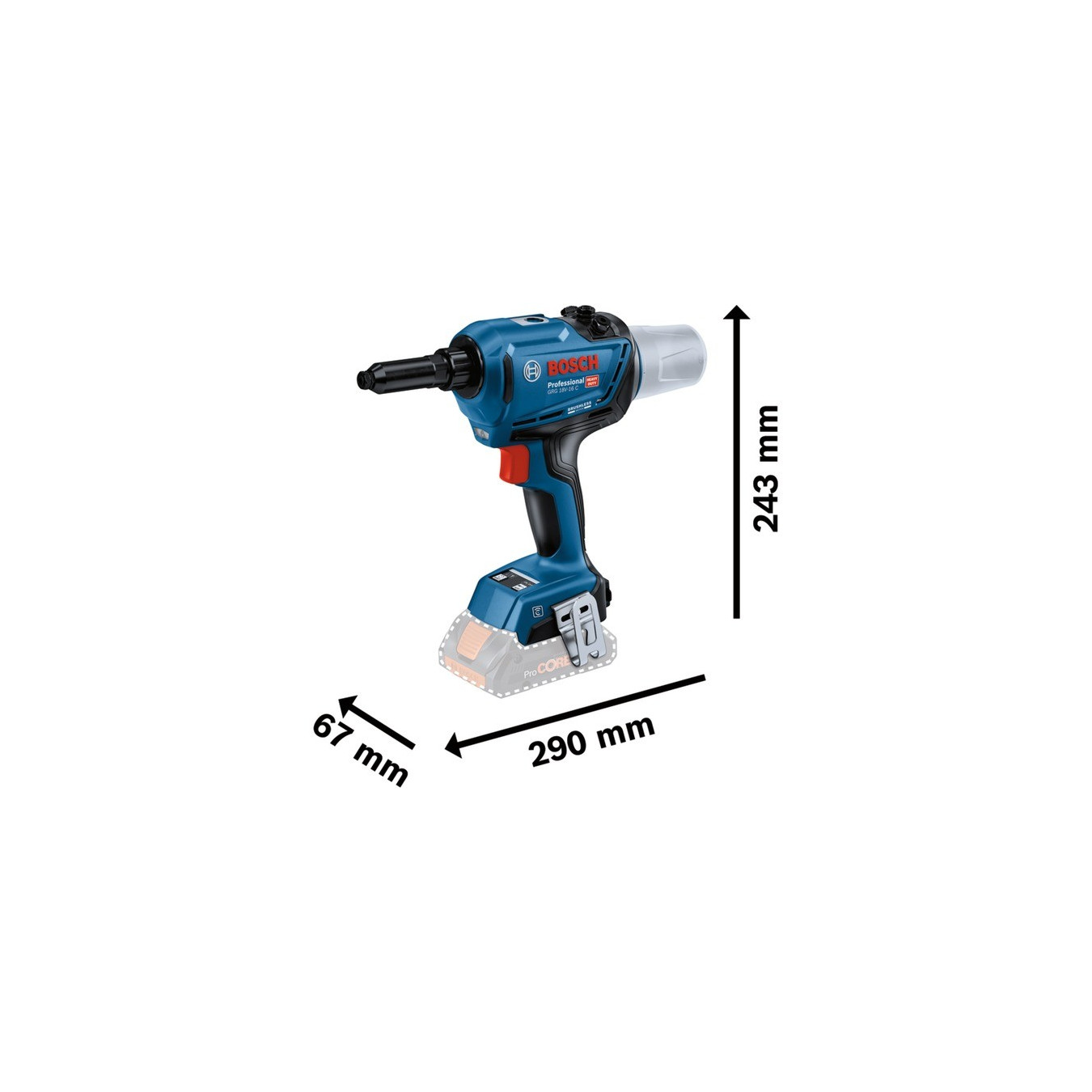 Akku-Nietpistole GRG 18V-16 C Professional solo, 18Volt — Buy in Cyprus with Fast Delivery