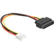 Power adapter cable SATA 15 pin male to 1x floppy 4 pin female — Buy in Cyprus with Fast Delivery