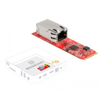 Konverter M.2 Key B+M Stecker zu 1 x RJ45 2,5 Gigabit LAN Port horizontal, LAN-Adapter — Buy in Cyprus with Fast Delivery