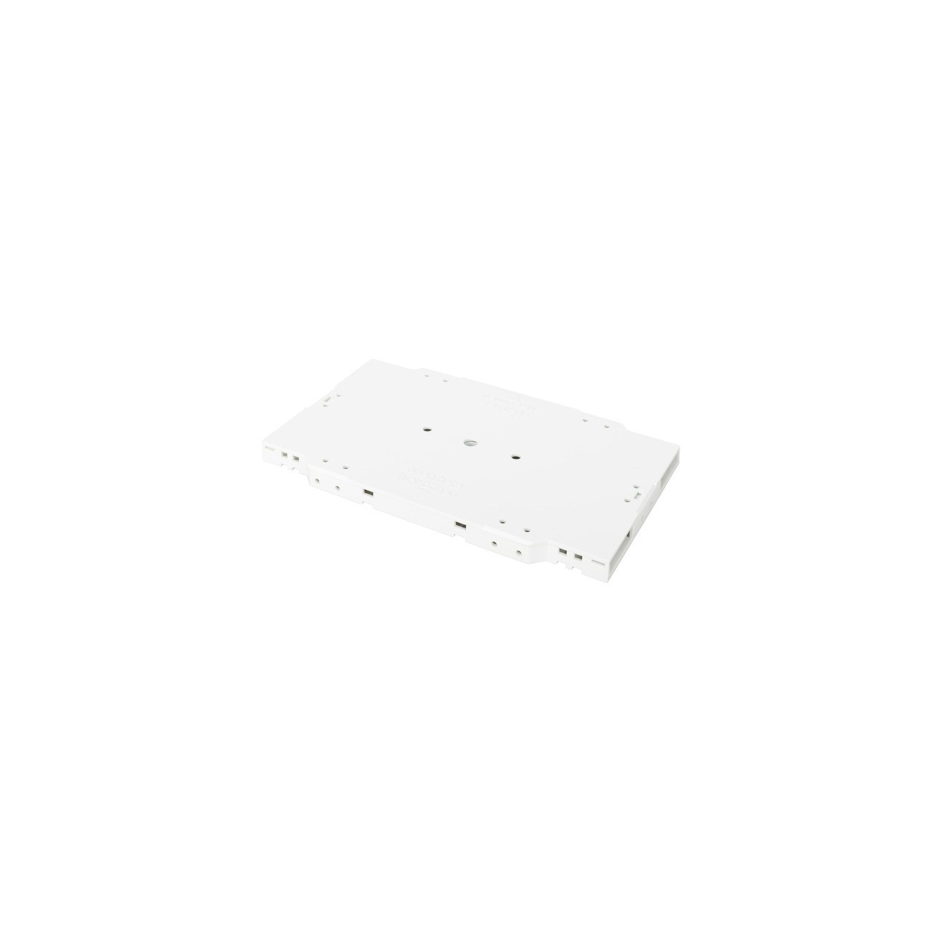Fiber optic splice cassette for 12 fibers including splice holder for crimp and shrink splice protection, splice box