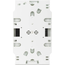 Fiber optic splice cassette for 12 fibers including splice holder for crimp and shrink splice protection, splice box