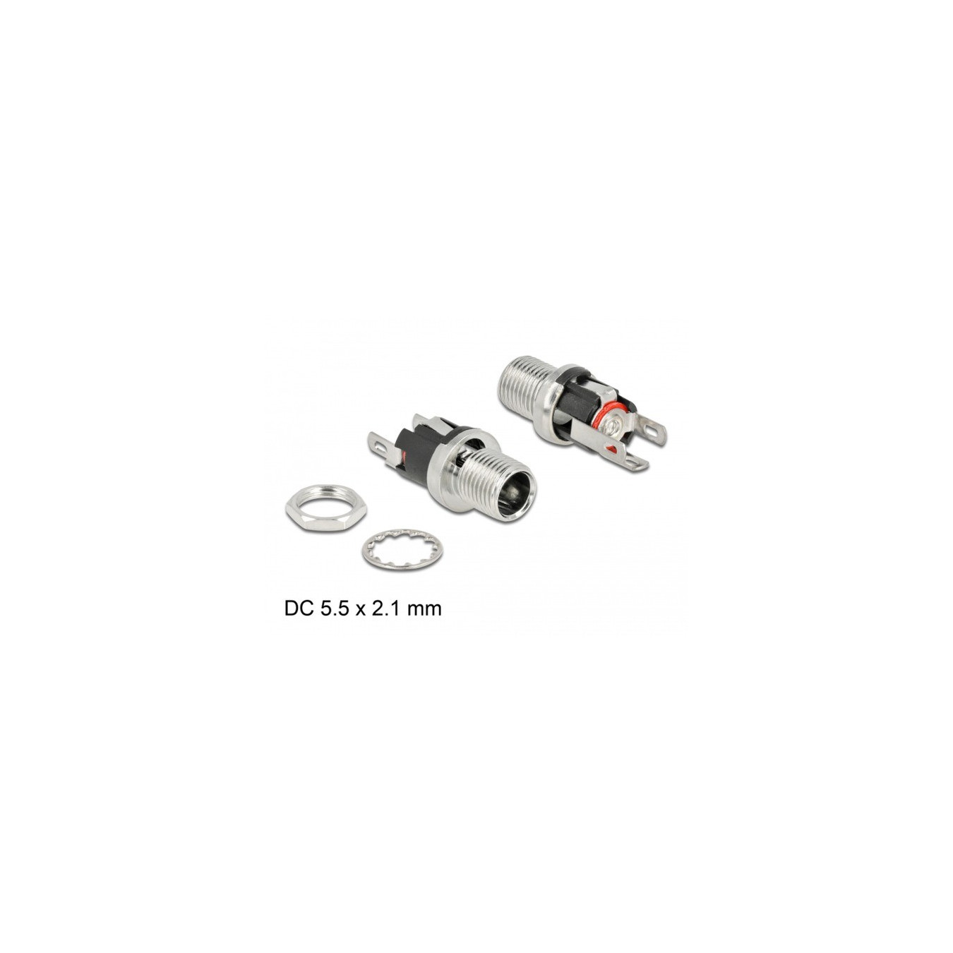 Connector DC 5.5 x 2.1 x 12.0mm socket for installation, plug — Buy in Cyprus with Fast Delivery