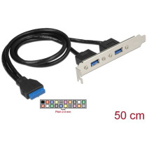Delock 84836 - USB 3.0 Slot Bracket 19-pin to 2x Type-A | Armenius Store