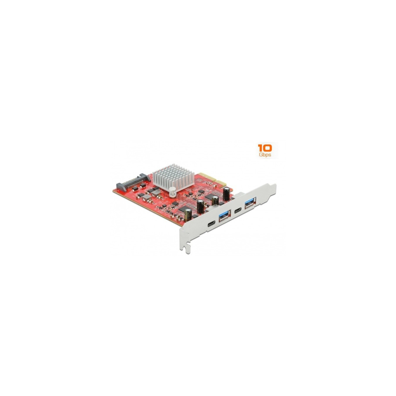 PCIe x4 to 2x USB 3.2 Gen 2 Typ-A + 2x USB-C, USB-Controller — Buy in Cyprus with Fast Delivery