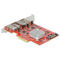 PCIe x4 to 2x USB 3.2 Gen 2 Typ-A + 2x USB-C, USB-Controller — Buy in Cyprus with Fast Delivery