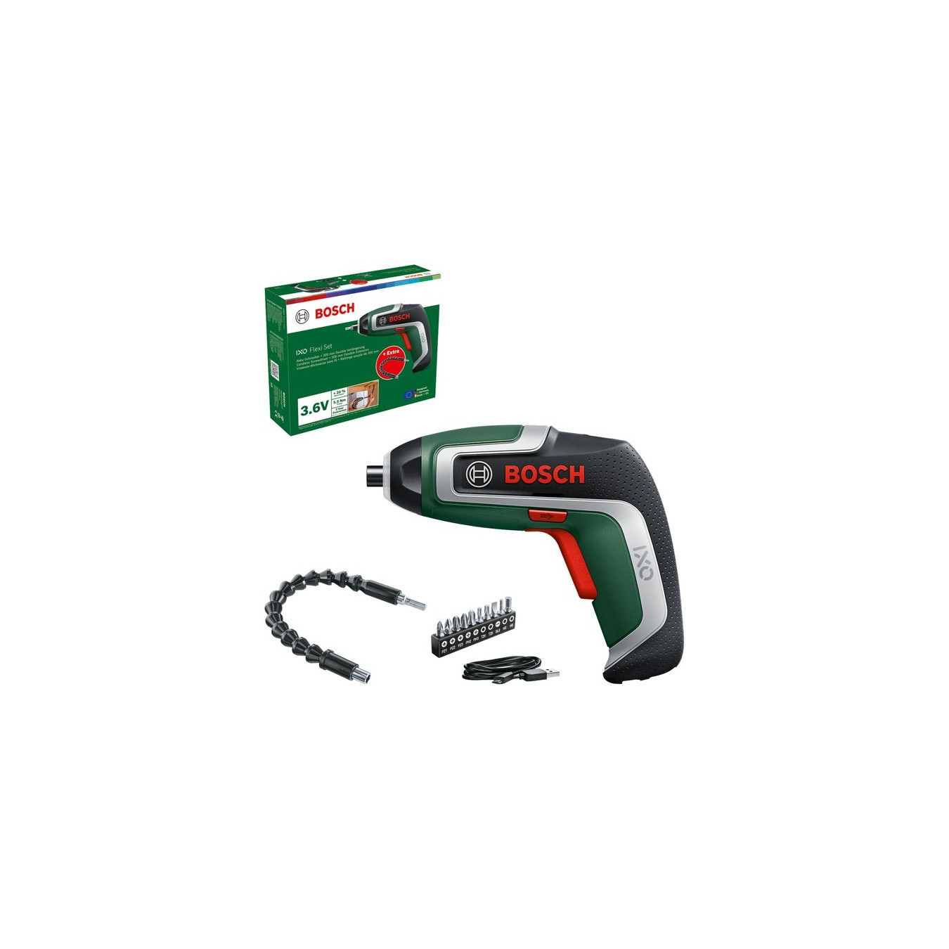 Cordless screwdriver IXO 7 Flexi set 3.6 volts — Buy in Cyprus with Fast Delivery