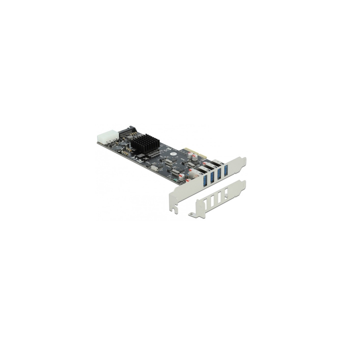 PCIe x4 to 4x extern USB 3.2 Gen 1 Typ-A, USB-Controller — Buy in Cyprus with Fast Delivery