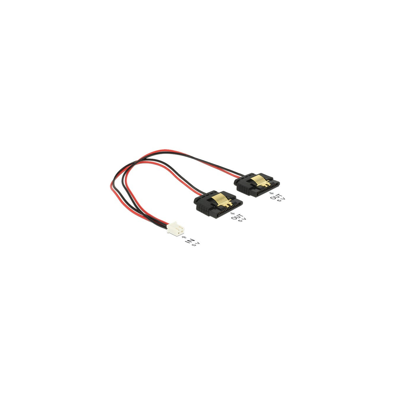 2Pin socket to 2x SATA 15Pin socket, Y-cable — Buy in Cyprus with Fast Delivery