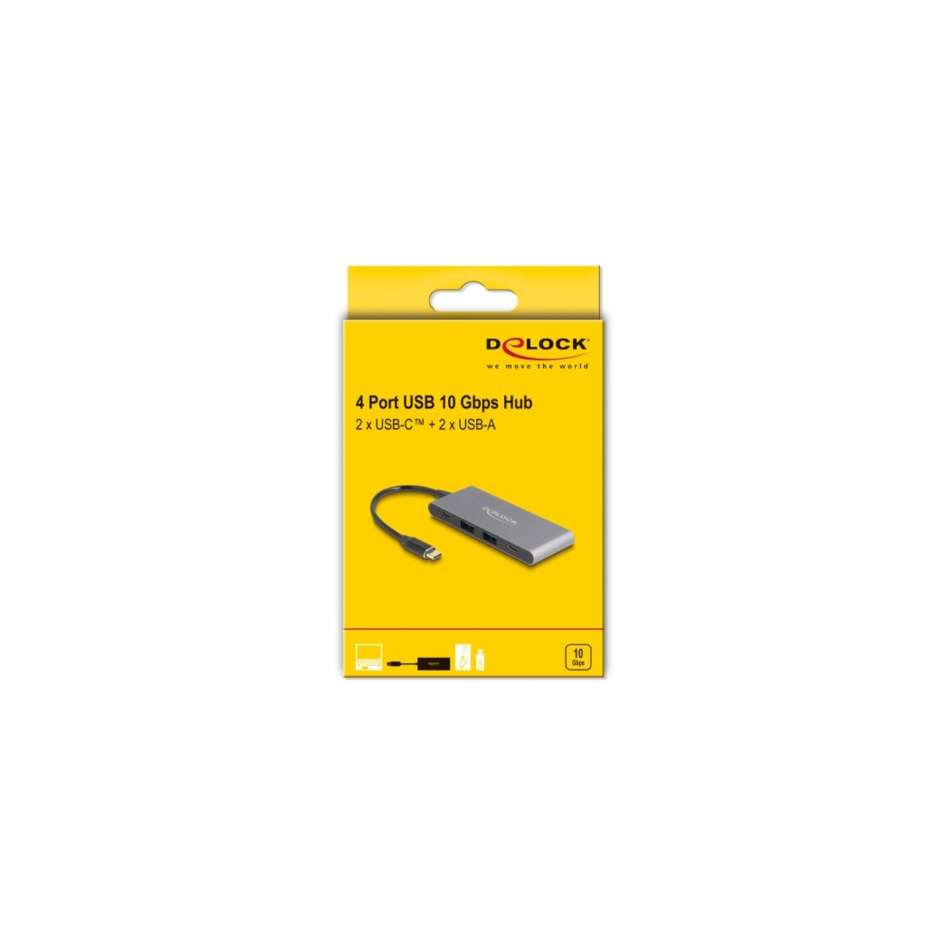 4 Port USB Type-CTM Hub mit 2 x USB Typ-A und 2 x USB Type-CTM 10 Gbps, USB-Hub — Buy in Cyprus with Fast Delivery