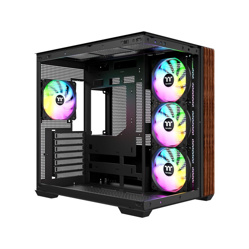 Thermaltake View 380 WS ARGB Mid Tower Chassis - Black/Wood - CA-1Z2-00M1WN-WS (Boxed) — Buy in Cyprus with Fast Delivery