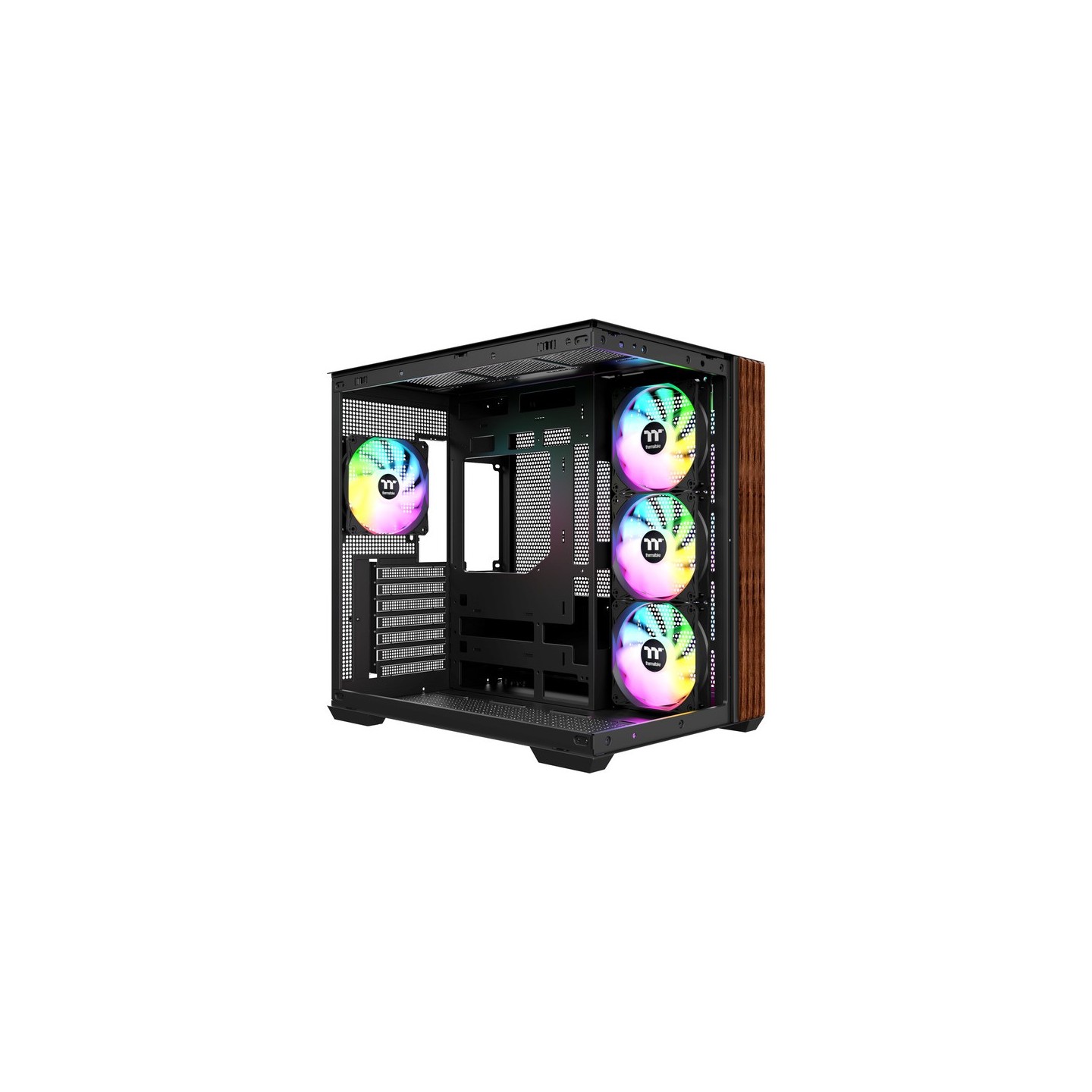 Thermaltake View 380 WS ARGB Mid Tower Chassis - Black/Wood - CA-1Z2-00M1WN-WS (Boxed) — Buy in Cyprus with Fast Delivery
