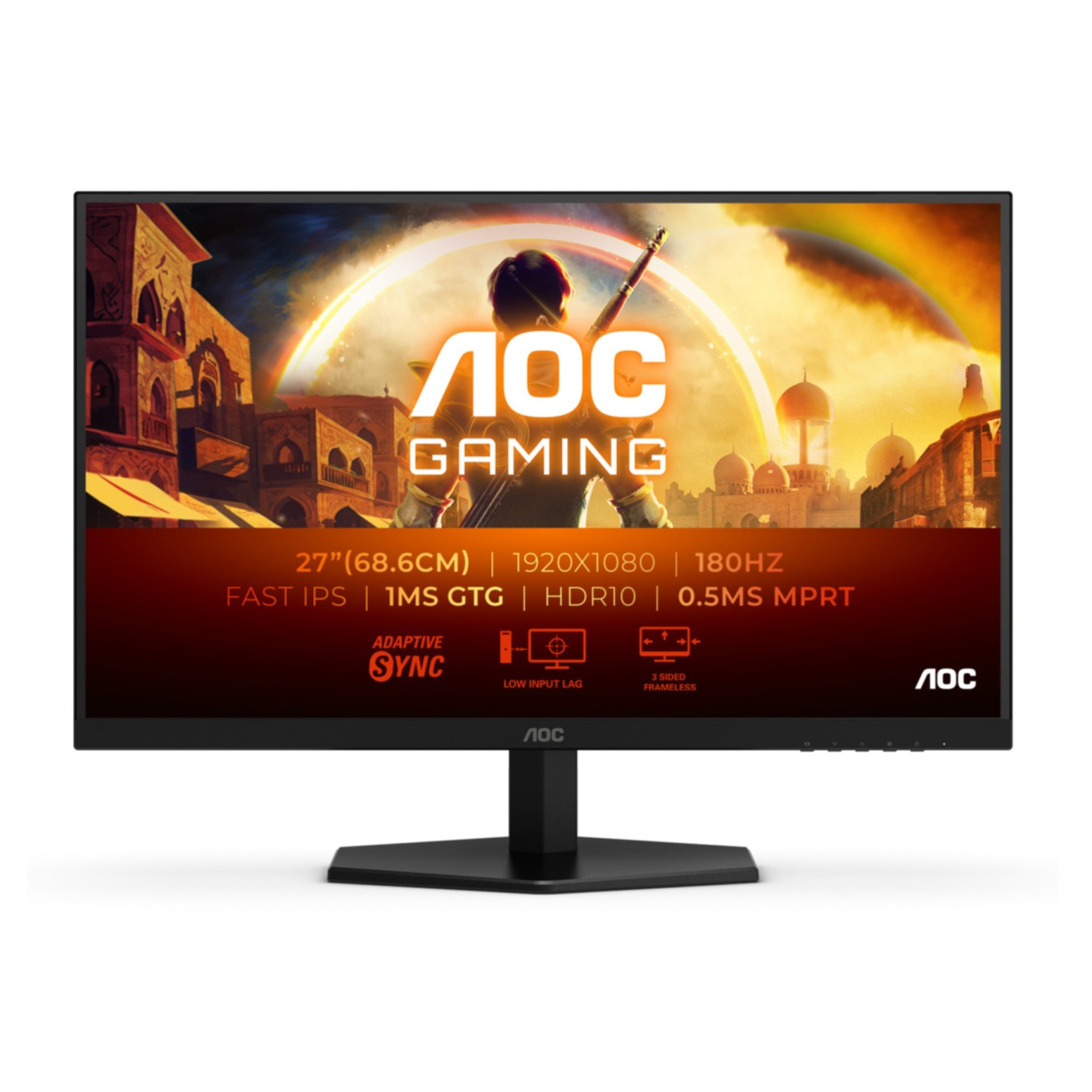 AOC 27G42E Gaming Monitor - 27" Full HD (1920x1080), Fast IPS, 180Hz, 1ms GtG, HDR10 — Buy in Cyprus with Fast Delivery