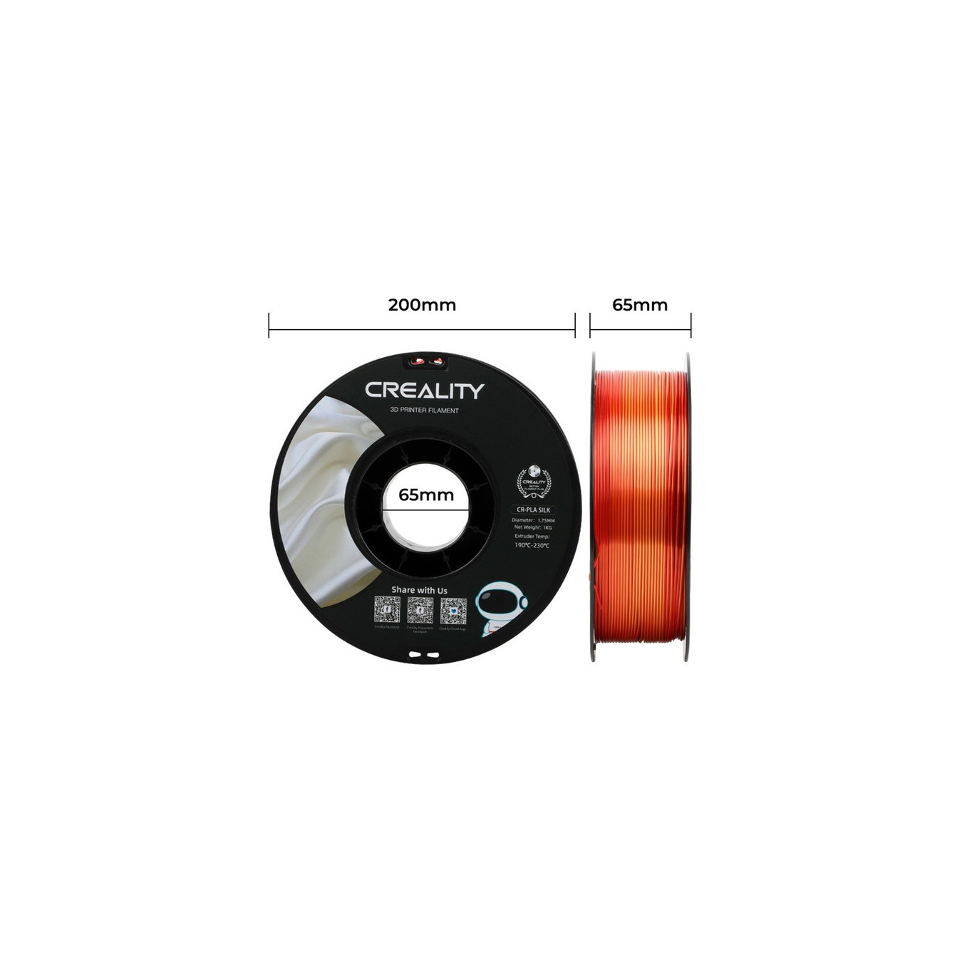 CR-Silk PLA Filament Gold Rot, 3D-Filament — Buy in Cyprus with Fast Delivery