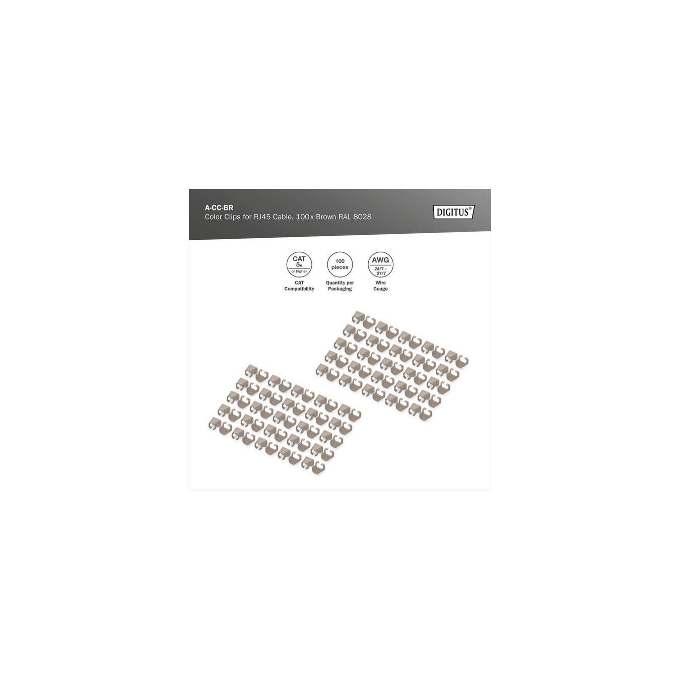 Color clips for patch cables, cable clip — Buy in Cyprus with Fast Delivery