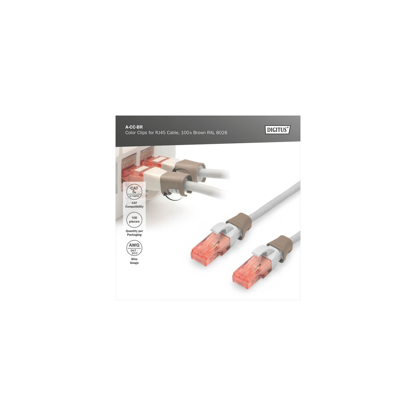 Color clips for patch cables, cable clip — Buy in Cyprus with Fast Delivery