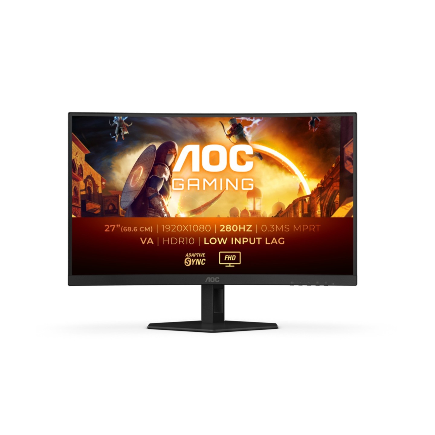 AOC C27G4ZXE 27in FHD Curved 1500R VA Gaming Monitor 280Hz (Boxed) — Buy in Cyprus with Fast Delivery