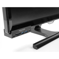 External USB 5 Gbps 3 port hub 2 x USB Type-A, 1 x USB Type-CTM and 2 slot card readers with locking screw, USB hub