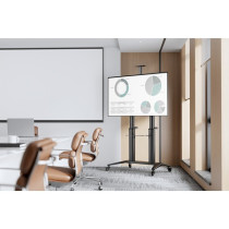 TV presentation trolley DA-90452 with shelves, holder — Buy in Cyprus with Fast Delivery