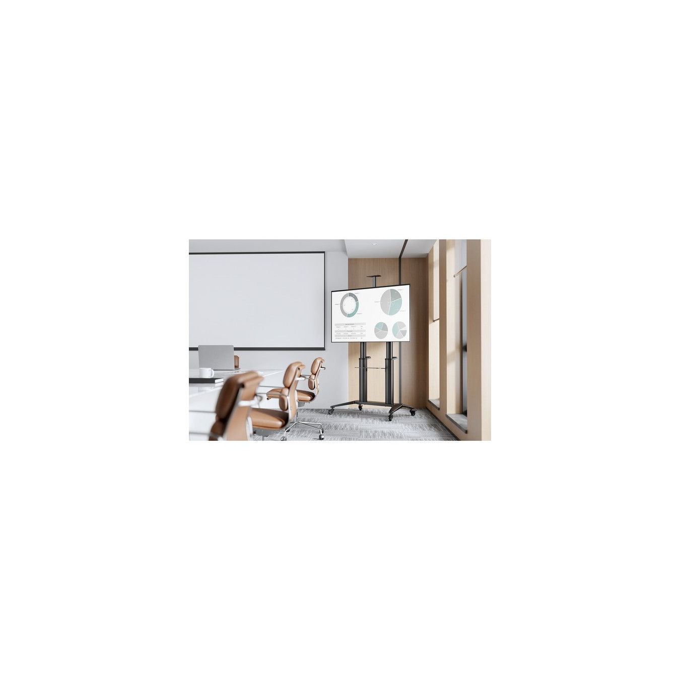 TV presentation trolley DA-90452 with shelves, holder — Buy in Cyprus with Fast Delivery
