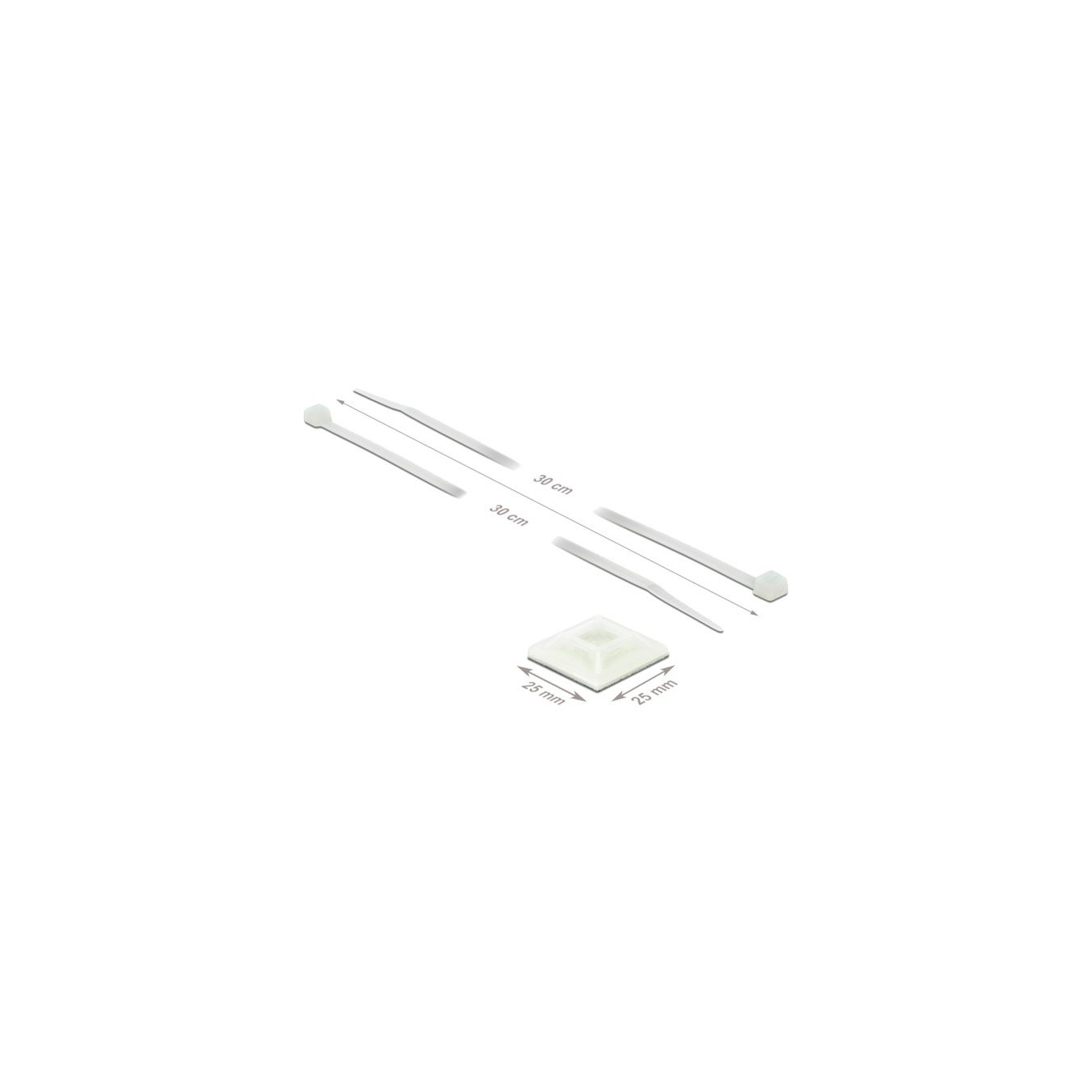 Mounting base 25 x 25mm with cable tie L 300 x W 4.8mm — Buy in Cyprus with Fast Delivery