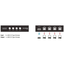 Switch USB 2.0 4 port manual, USB switch — Buy in Cyprus with Fast Delivery