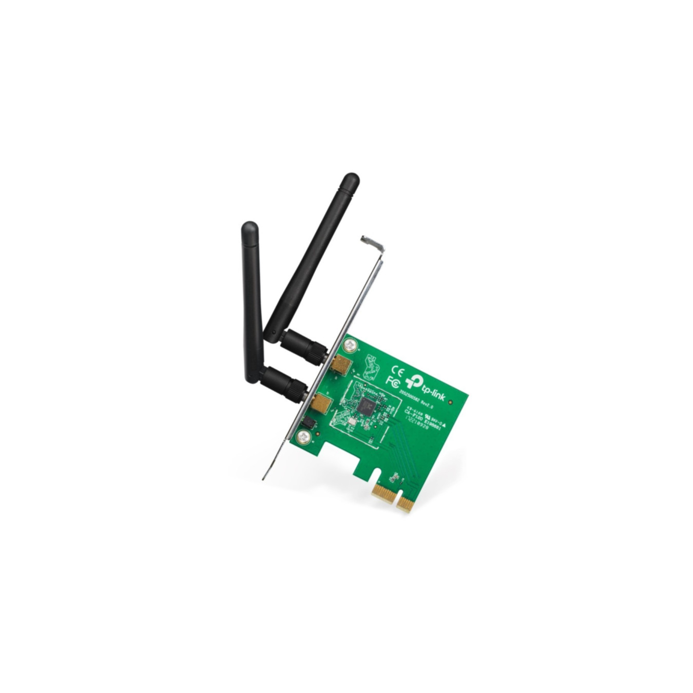 TP-Link Wireless PCI-E Adapter - TL-WN881ND - 300Mbps 2.4GHz, External RP-SMA Antenna, Green