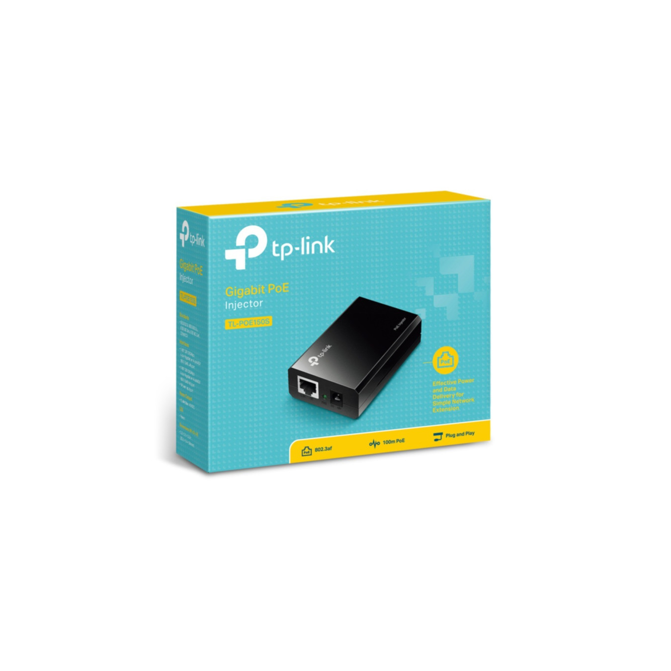 TP-Link PoE Injector - TL-PoE150S - 48V Gigabit Ethernet, Black — Buy in Cyprus with Fast Delivery