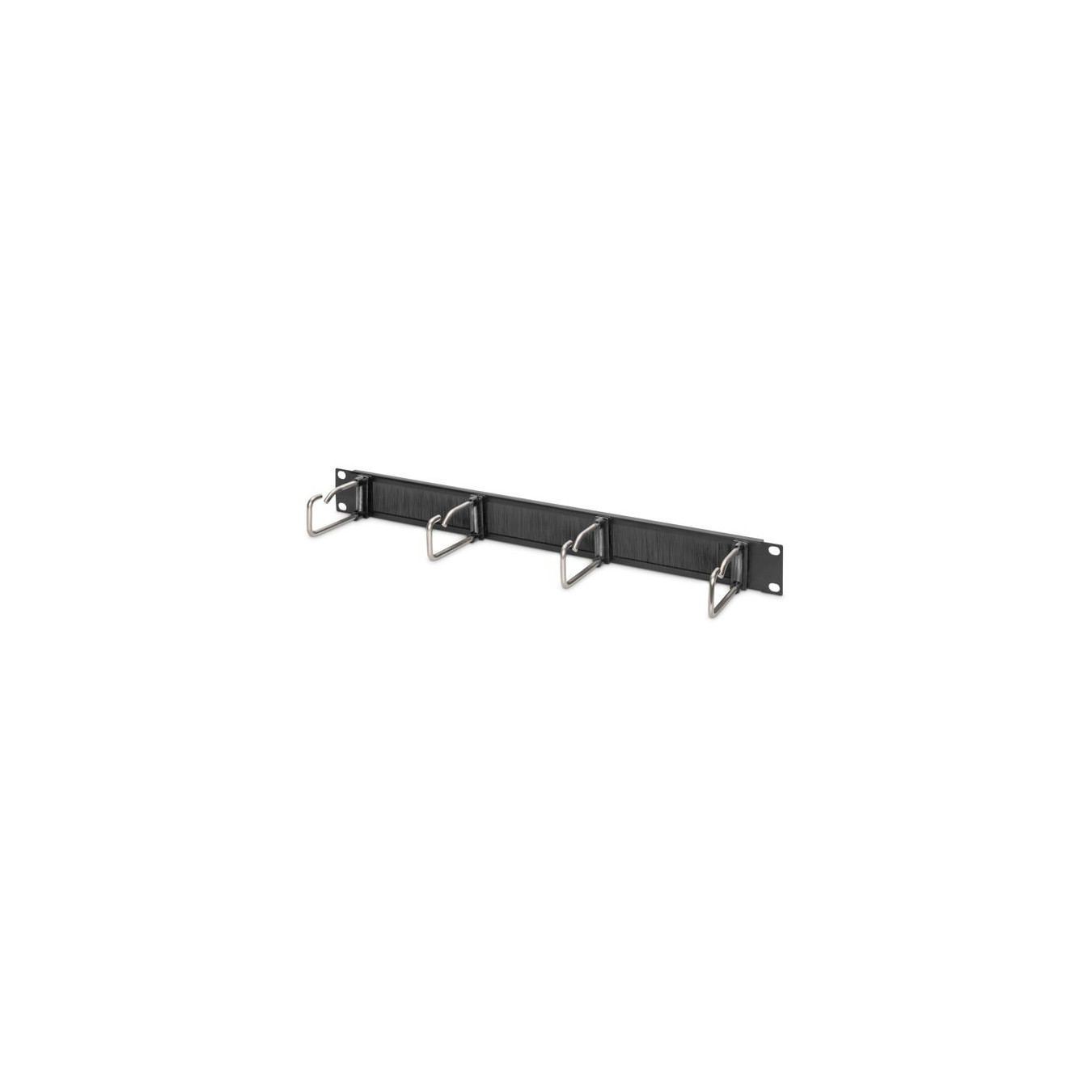Cable management panel with steel brackets and brush strip for 483 mm (19') cabinets, cable management