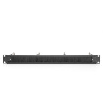 Cable management panel with steel brackets and brush strip for 483 mm (19') cabinets, cable management