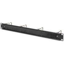 Cable management panel with steel brackets and brush strip for 483 mm (19') cabinets, cable management