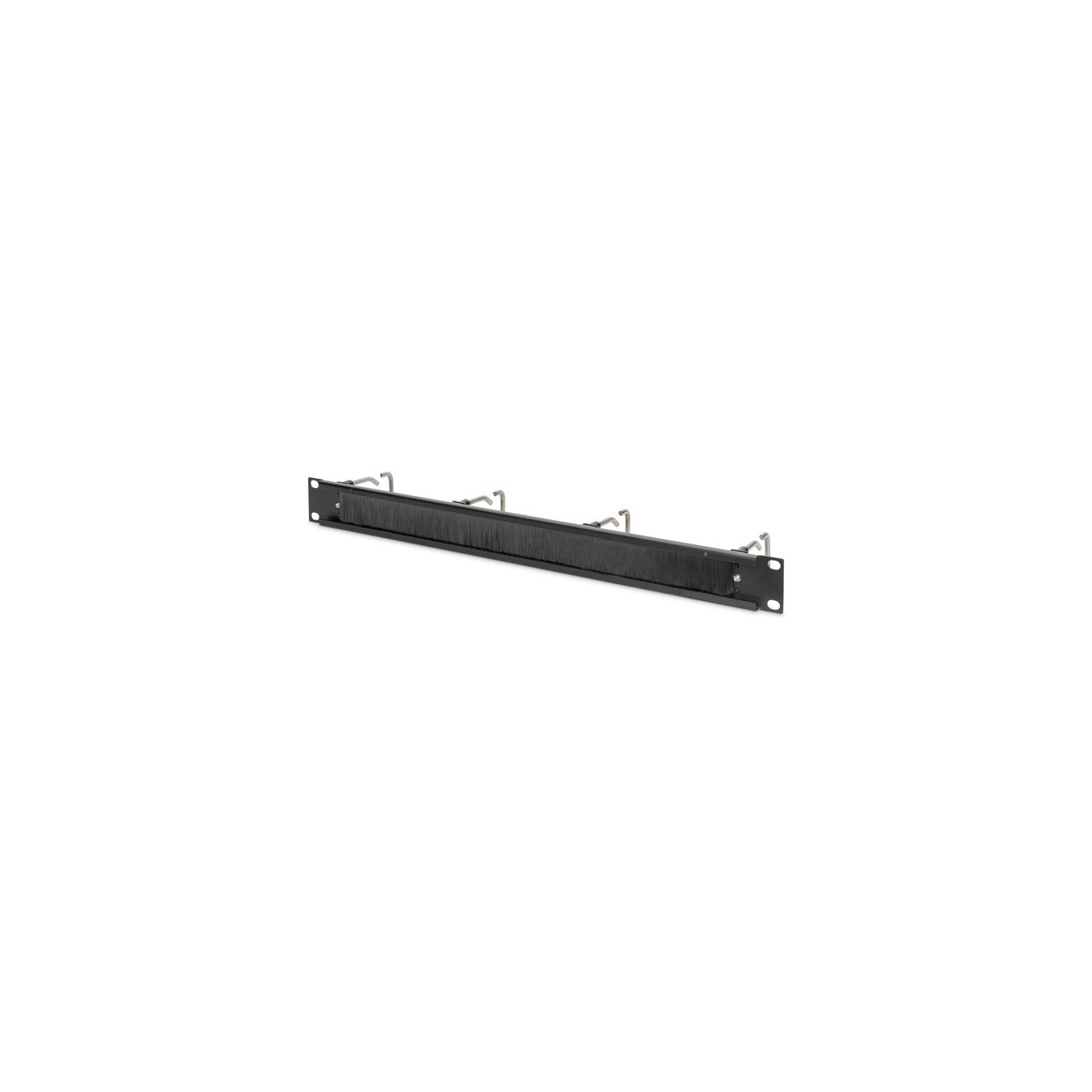 Cable management panel with steel brackets and brush strip for 483 mm (19') cabinets, cable management