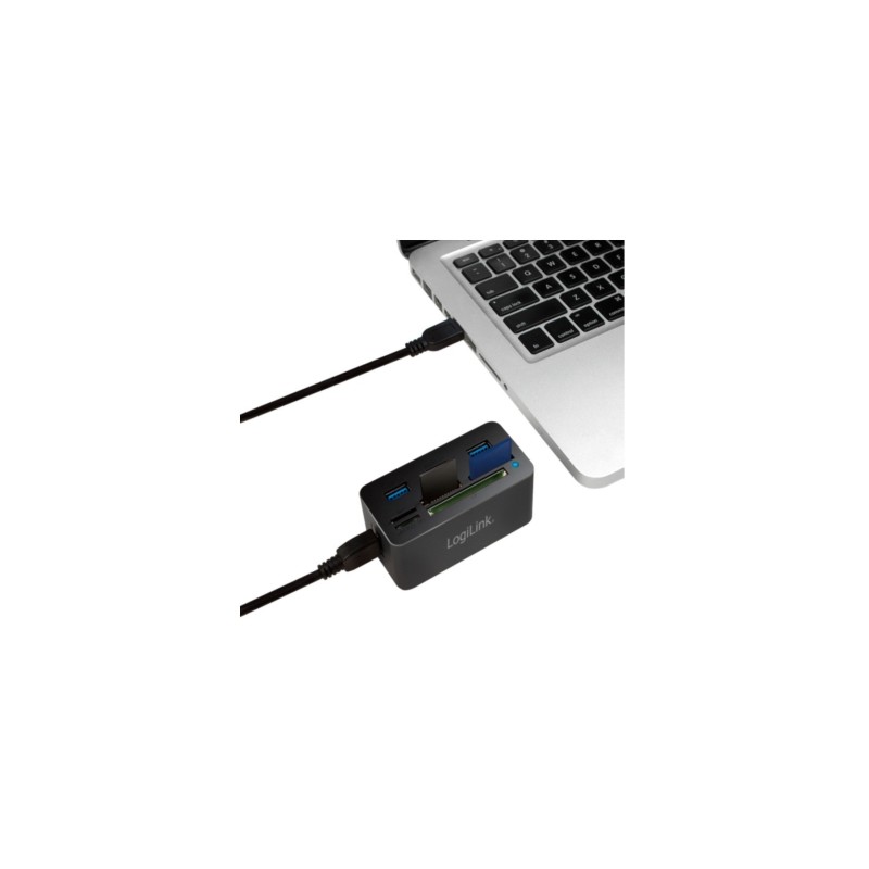 Buy LogiLink USB 3.0 Hub with All-in-One Card Reader - CR0042 - 4x USB-A (3x USB... in Cyprus, Nicosia, Limassol, Larnaka, Pafos