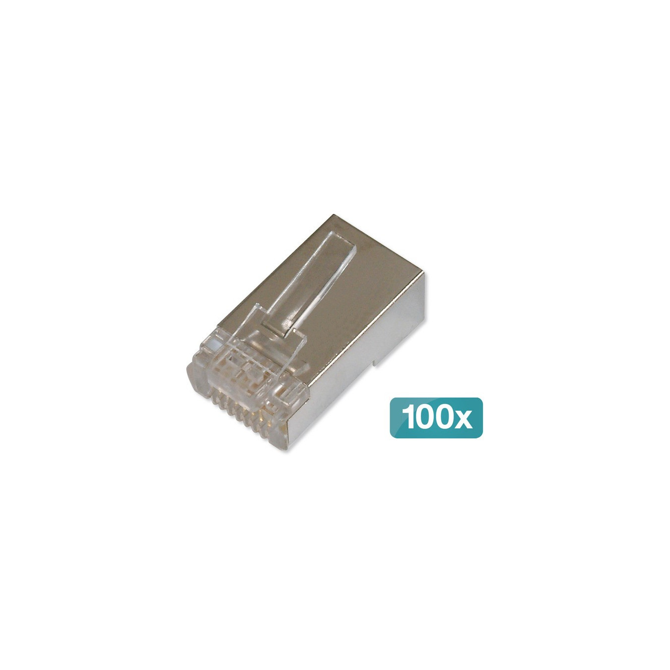 CAT.6 modular plug for round cable, shielded, 100 pieces — Buy in Cyprus with Fast Delivery