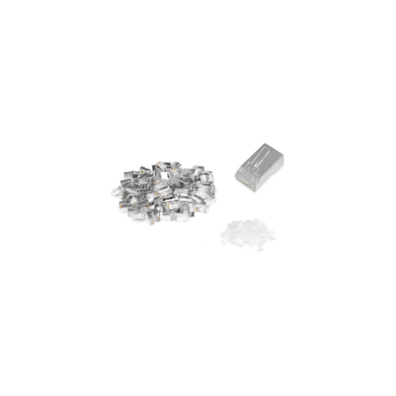 CAT.6 modular plug for round cable, shielded, 100 pieces — Buy in Cyprus with Fast Delivery