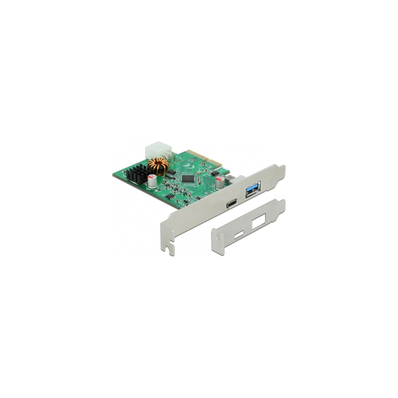 DeLOCK PCIe x4 to 1x extern USB-C 3.2 Gen 2 + USB-A 3.2 Gen 2, USB-Controller — Buy in Cyprus with Fast Delivery