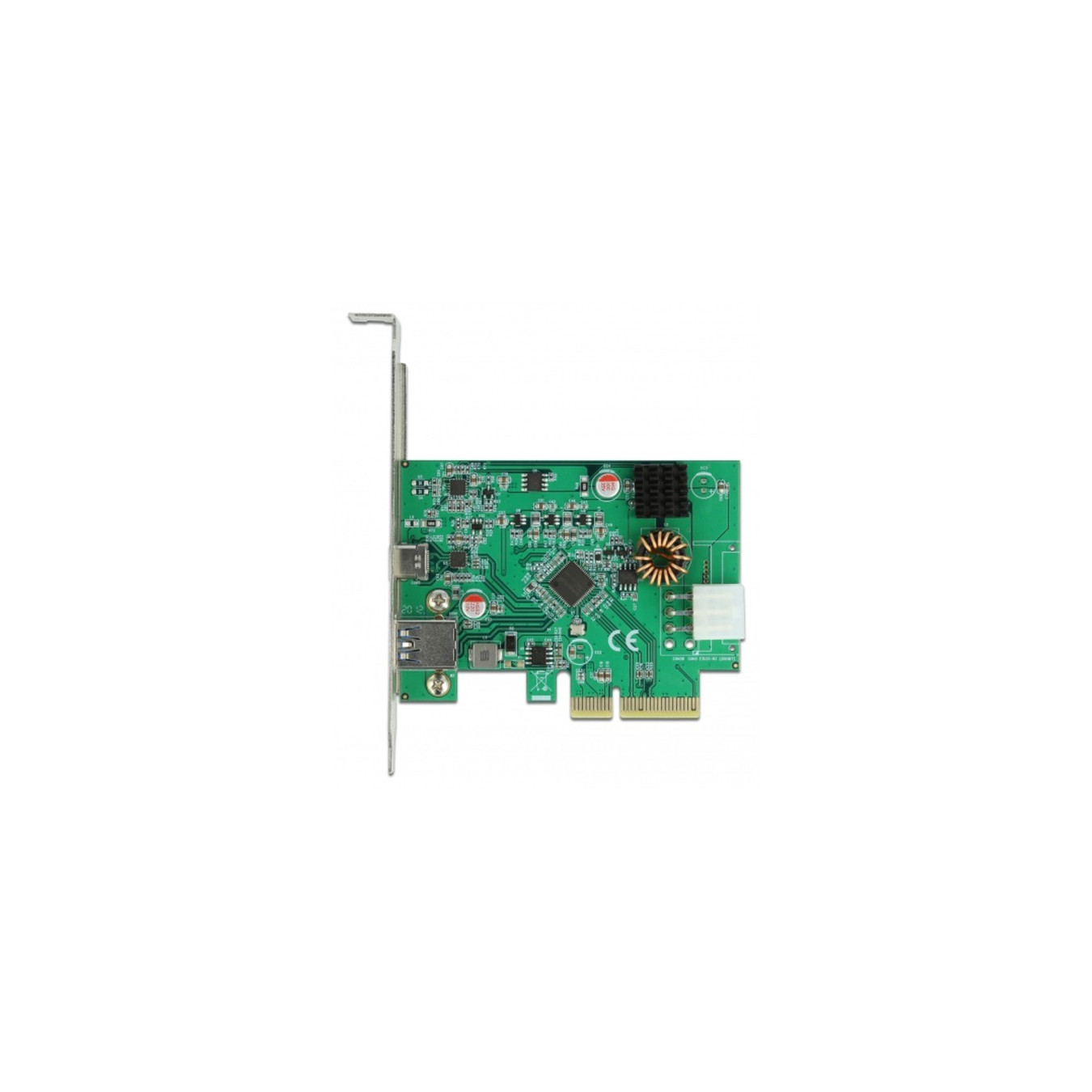 DeLOCK PCIe x4 to 1x extern USB-C 3.2 Gen 2 + USB-A 3.2 Gen 2, USB-Controller — Buy in Cyprus with Fast Delivery