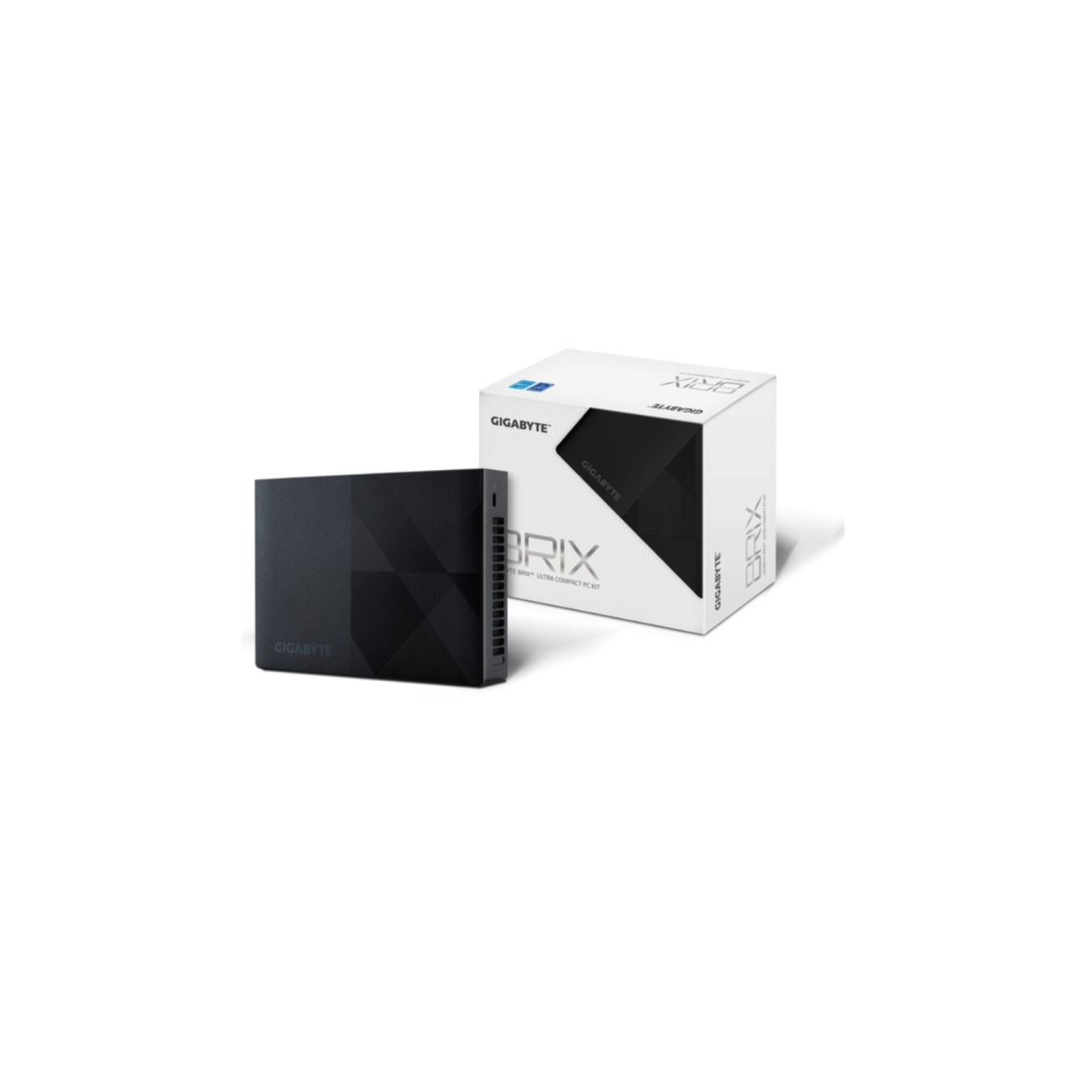 Gigabyte BRIX Barebone - GB-BNIP-N200 - Compact Black Mini PC, Barebone, Intel Core i3 N-series (Alder Lake-N)